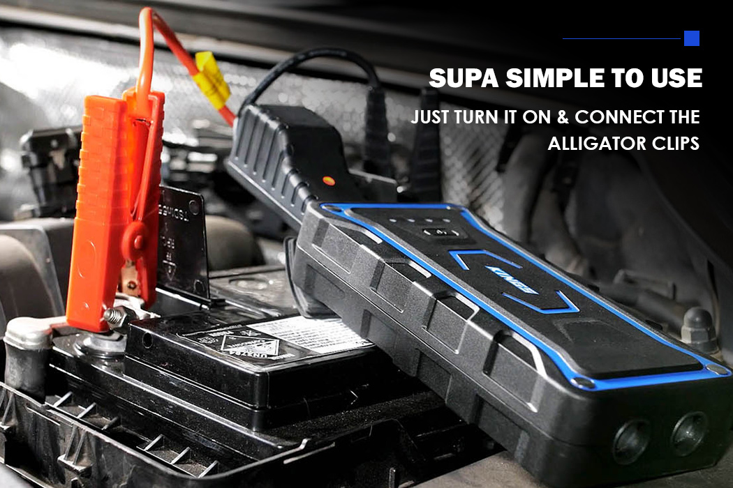 Kings 1000A Lithium Jump Starter LED Torch USB Phone Charger Power Bank Battery eBay